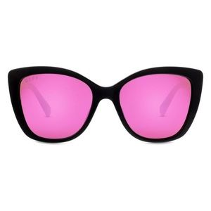 DIFF Ruby cat eye Sunglasses black pink polarized
